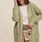 Two Pocket Open-Front Long Knit Cardigan