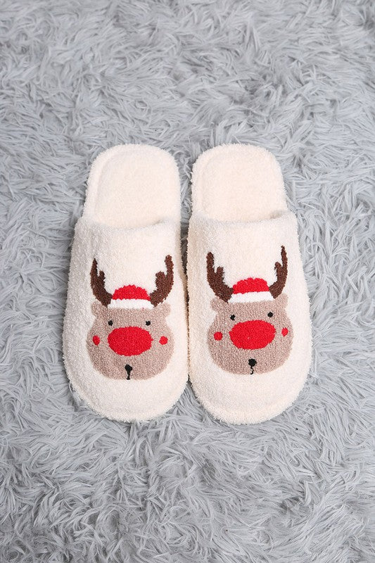 Rudolph Luxury Soft Christmas Theme Slippers