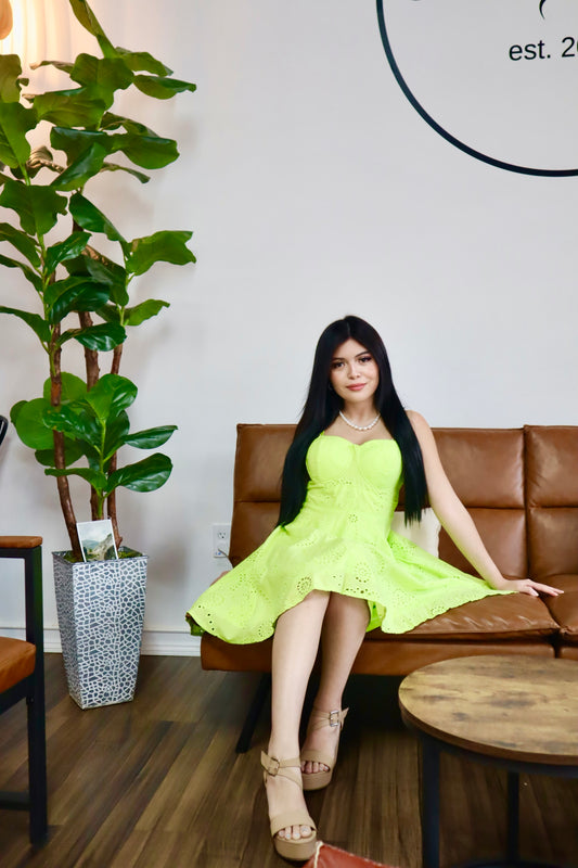 Samantha mini Green dress
