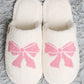 Ribbon Bow Print Luxury Soft Home Slippers