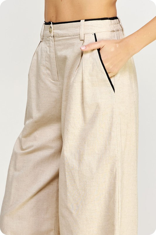 Linen pant light taupe