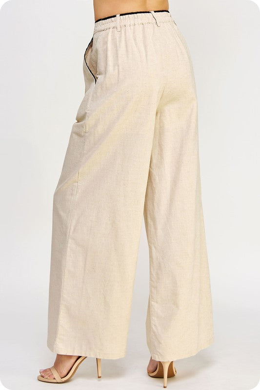 Linen pant light taupe