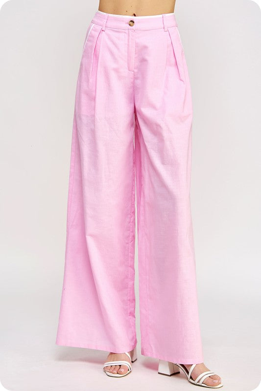 Linen pant pink lilac