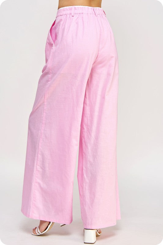 Linen pant pink lilac