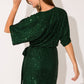 V-neck wrap sequin dress