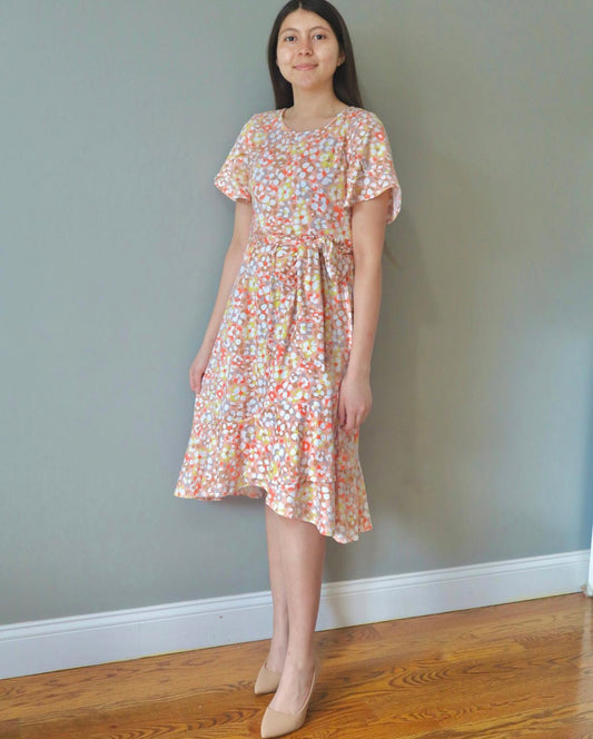 Peachy floral dress
